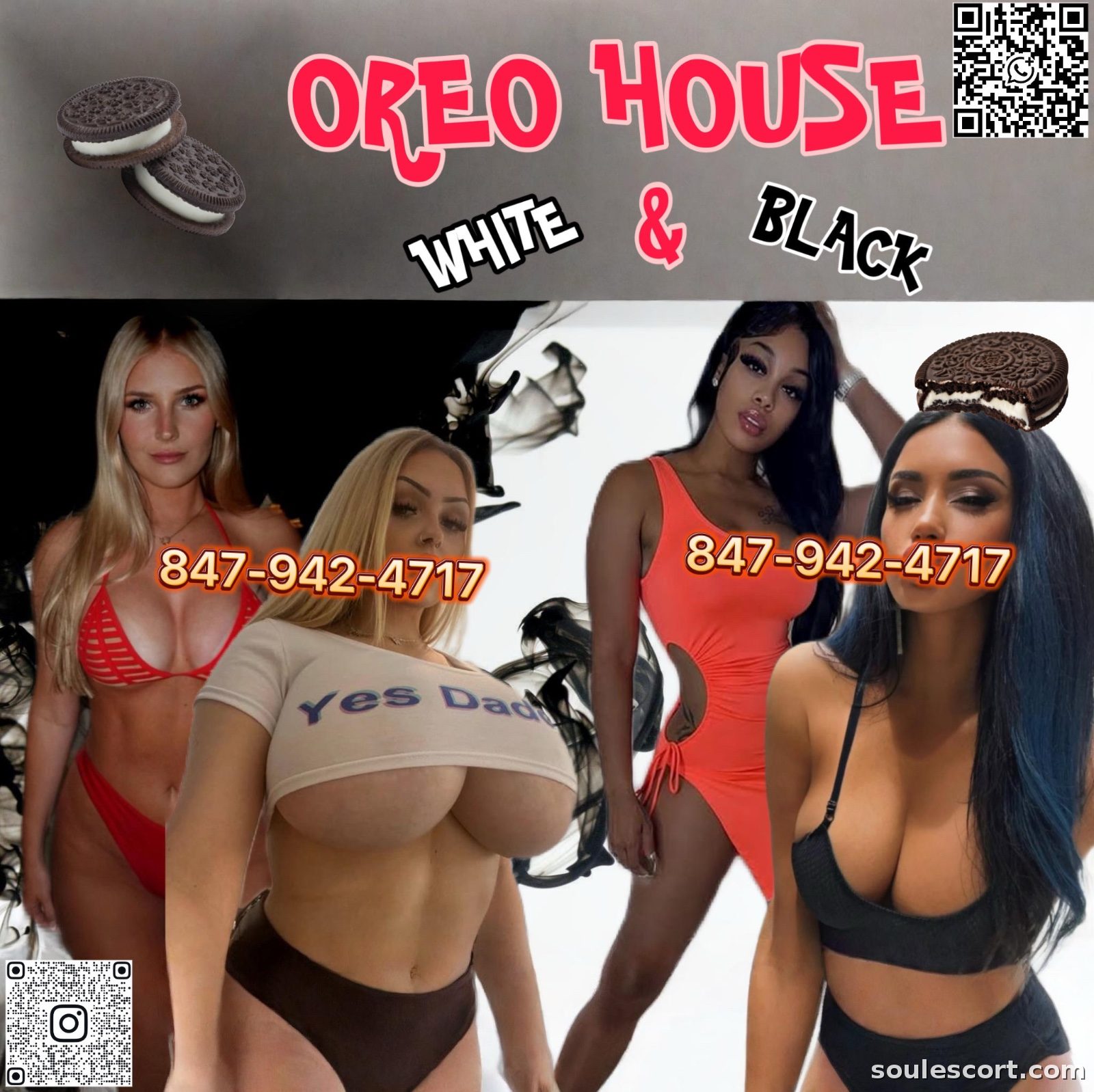 Oreo Bite of "White" & "Black" - The Sexiest Contrast To Bang "Angel & "Devil" Simultaneously